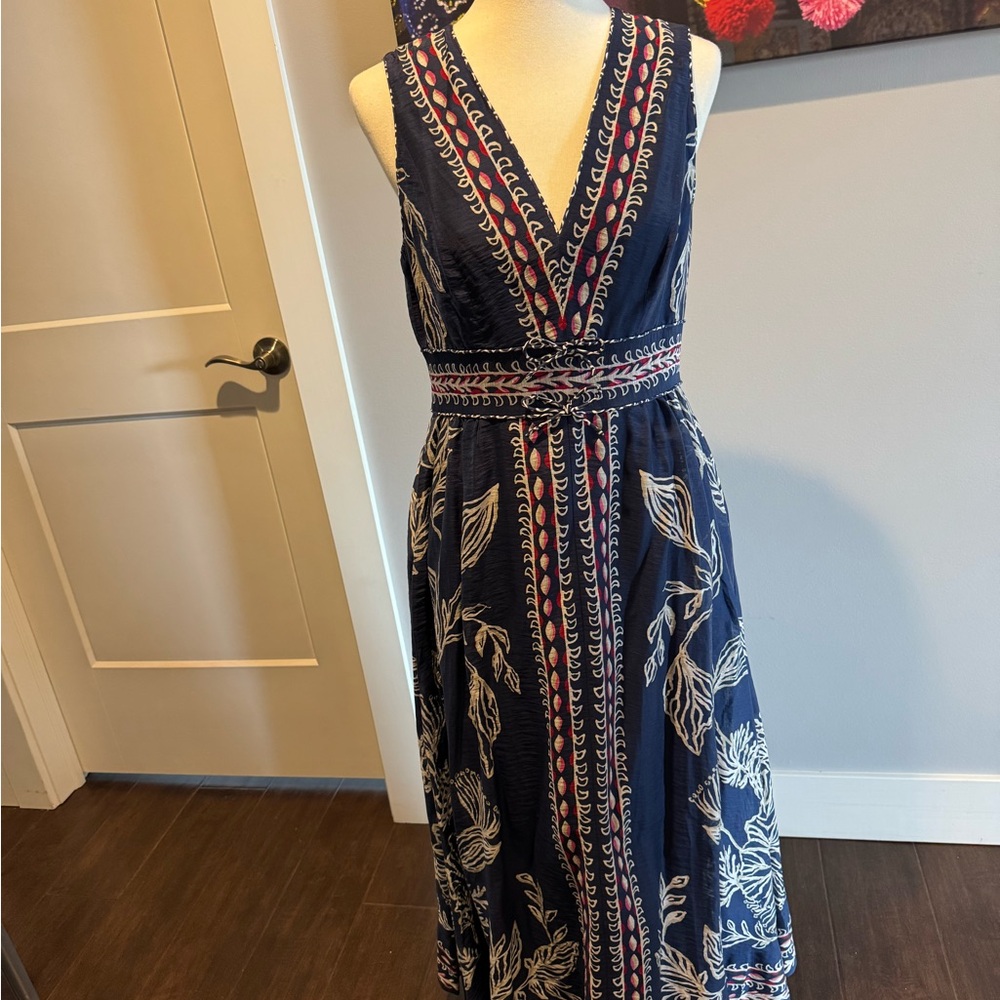 Lilly Pulitzer Navy and Pink Maxi Dress